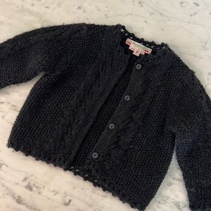 Bonpoint black knit cardigan